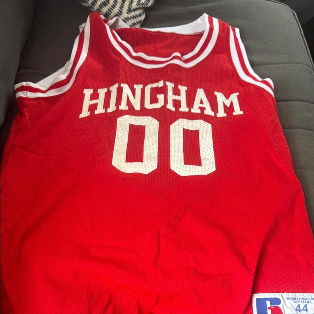 Red Hingham High School #00 Basketball Jersey